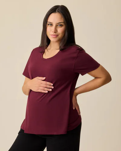 Kindred Bravely Relaxed Cotton Maternity & Nursing T-shirt | Fig