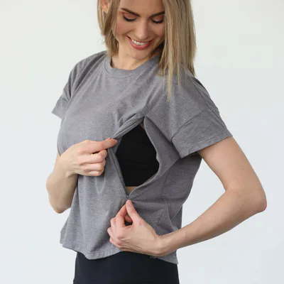 Milk & Baby Abigail Short Sleeve Nursing T-Shirt
