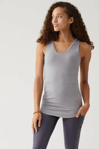 Milk & Baby Back Snap Hands Free Nursing & Pumping Top in Sleet