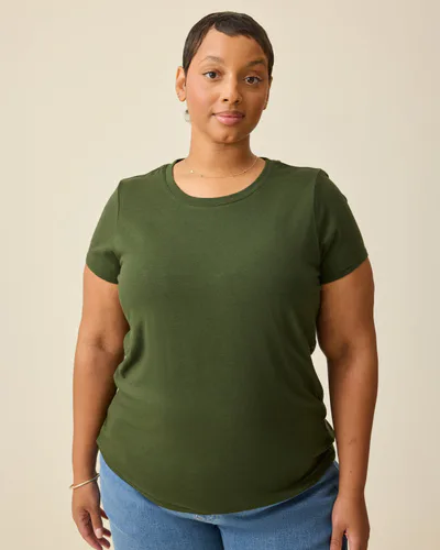 Kindred Bravely Modal Crew Neck Nursing T-shirt | Deep Olive