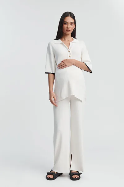 Legoe Heritage Claudia Button Down Tee V2 (Cream) - FINAL SALE