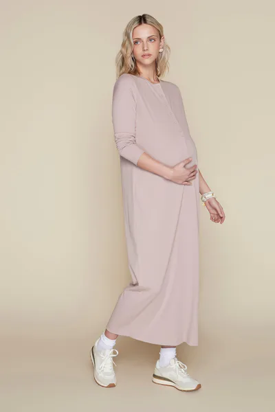 Apparalel Avon Maternity Dress in Blush