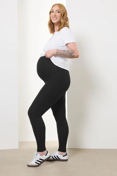 Yours Clothing LTS Tall Black Maternity Basic Leggings