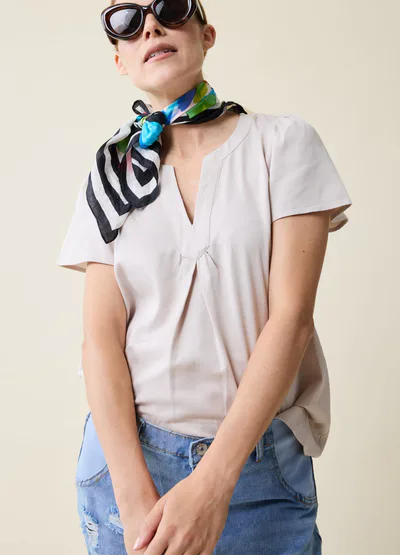 Ingrid & Isabel Flutter Sleeve Maternity Popover Top