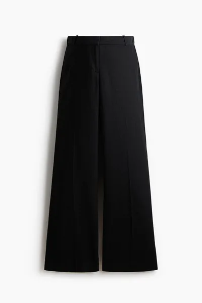 H&M MAMA Linen-Blend Dress Pants