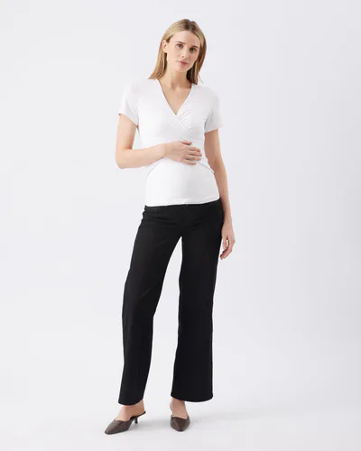 Ripe Maternity Kyle Wide Leg Jean Black