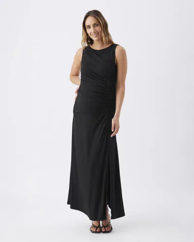 Ripe Maternity Erika Ruched Dress  Black
