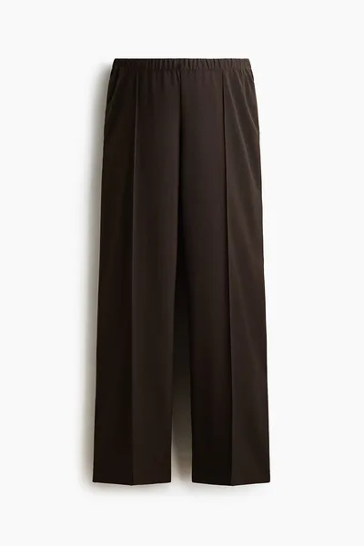 H&M MAMA Before & After Wide-Leg Crease-Detail Pants