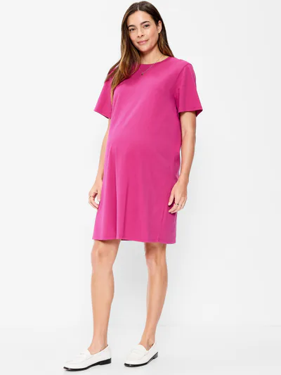 Old Navy Maternity Vintage Crew-Neck Mini T-Shirt Dress