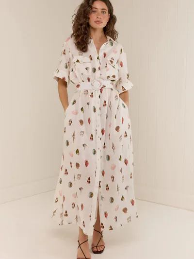 For The Creators Momento Dress in Sardinia Shell