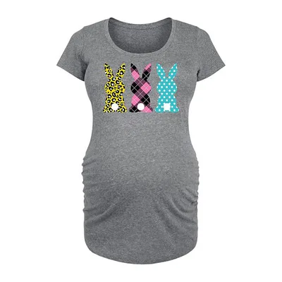 Kohl's Maternity Patterned Bunnies Graphic Tee