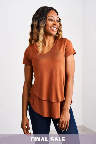 Latched Mama Latched Mama V-Neck Boyfriend Nursing Tee - Final Sale