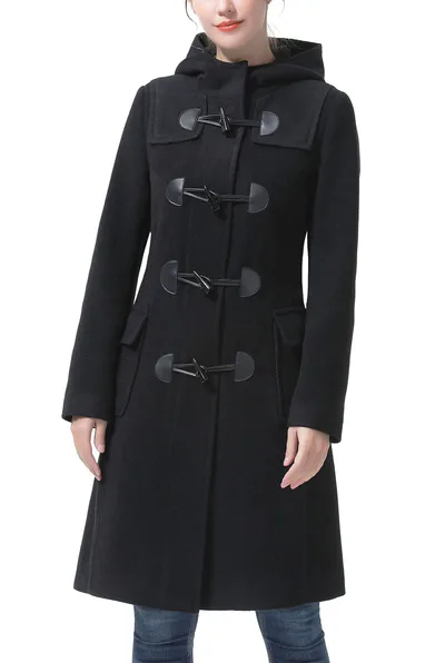 Kimi + Kai Kimi + Kai Women's "Avani" Wool Blend Hooded Toggle Coat