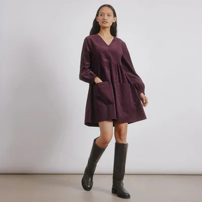 For The Creators Short Cord Pocket Dress