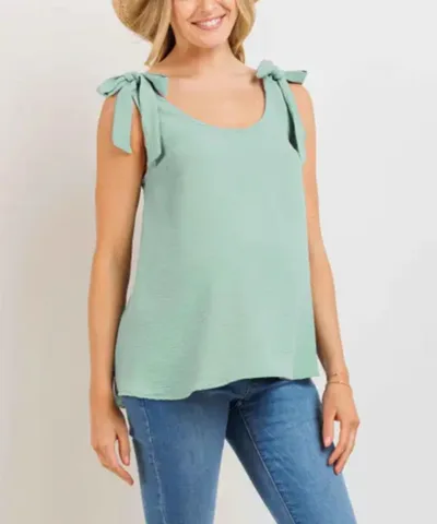 Bump City The Eleanor Tie-Strap Maternity Scoop Neck Tank Top
