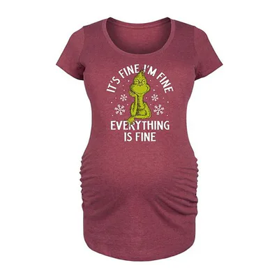 Kohl's Maternity The Grinch It's Fine I'm Fine Graphic Tee