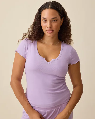 Kindred Bravely Ribbed Modal Notched Nursing T-shirt