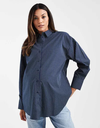 ASOS oversized shirt in stripe