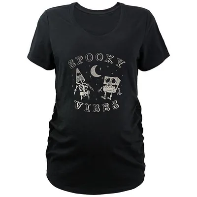 Kohl's Maternity Nickelodeon SpongeBob SquarePants Skeleton Spooky Vibes Graphic Tee