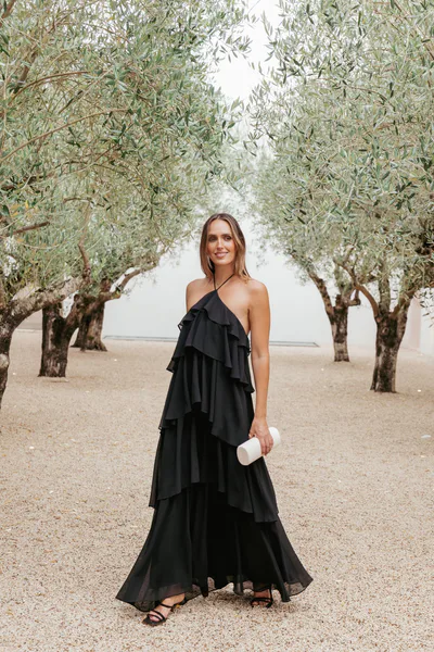 Petal & Pup Chasity Halterneck Maxi Dress