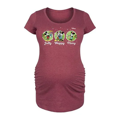 Kohl's Disney's Mickey & Minnie Mouse Maternity Jolly Happy Merry Graphic Tee