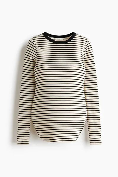 H&M MAMA Ribbed Jersey Top