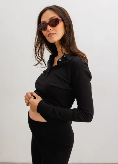 HATCH The Softsculpt Knit Nursing Polo