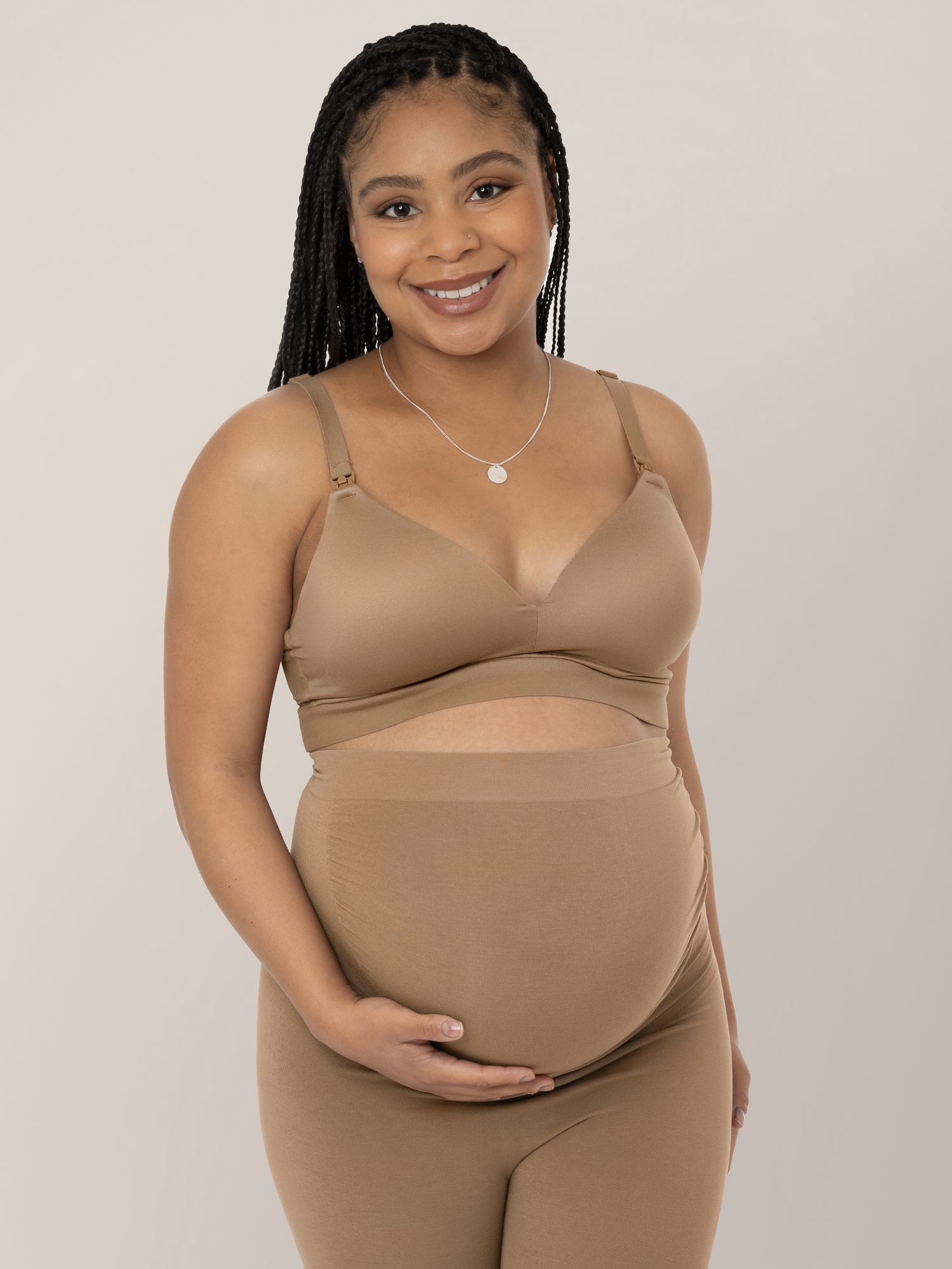 Kindred Bravely Minimalist Hands-Free Pumping & Nursing Bra | Latte
