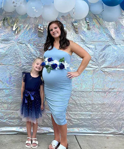 Bump City The One-Shoulder Bodycon Dress (Chambray Blue)