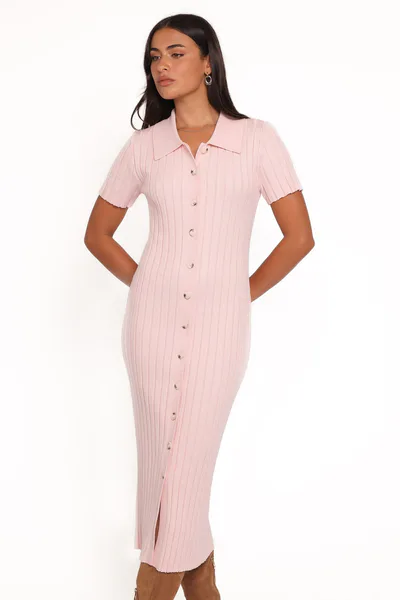 Petal & Pup Aisha Short Sleeve Knit Midi Dress