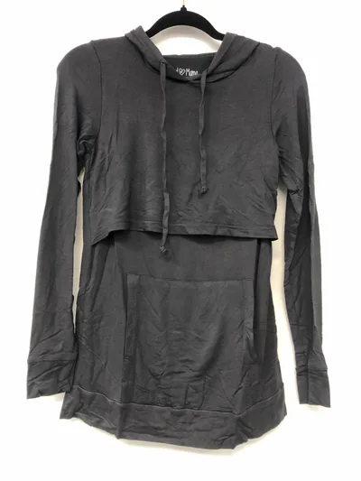 Latched Mama Outlet 6027 - Latched Mama Cloud Nursing Hoodie - Slate - Extra Extra Small