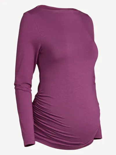 Old Navy Maternity Long-Sleeve Slit-Neck T-Shirt