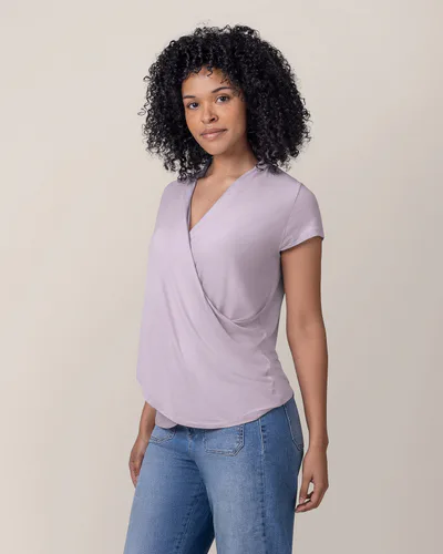 Kindred Bravely Bamboo Draped Nursing Top | Lavender Mist