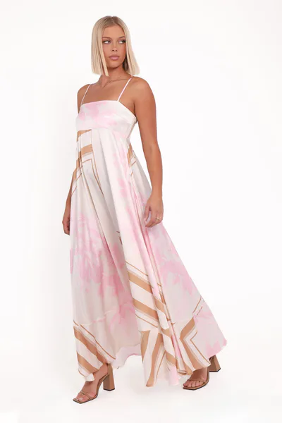 Petal & Pup Elanor Maxi Dress - Pink Print