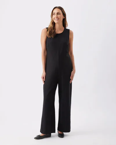Ripe Maternity Leni Nursing Jumpsuit  Black