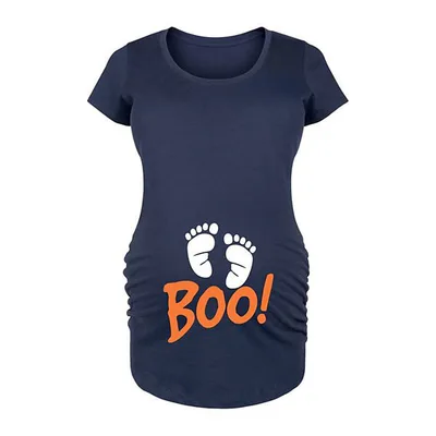Kohl's Maternity Boo Baby Feet Halloween Graphic Tee