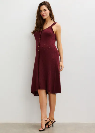 HATCH The Eloise Pointelle Nursing Tank Dress