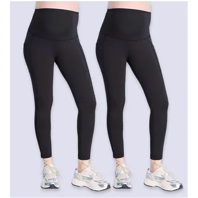 Target Women's High Waist Over the Belly Active Pocket Ankle Legging - Black 2-pack - Size: Small - Motherhood Maternity