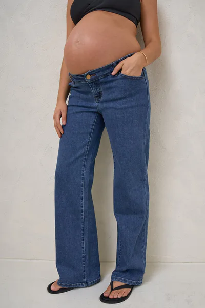 Bae the Label Day By Day Wide Leg Jeans - Washed Indigo