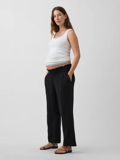 Gap Maternity Cotton Gauze Full Panel Pants