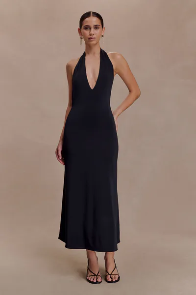 MESHKI Genie Slinky Halter Midi Dress
