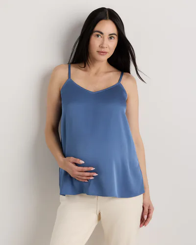Quince Washable Stretch Silk V-Neck Maternity Cami
