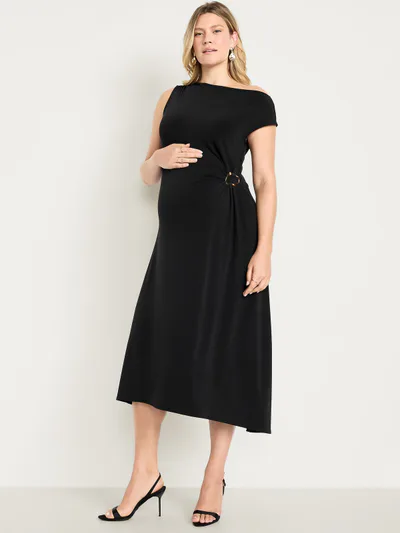 Old Navy Maternity Asymmetrical Twist Drape Dress