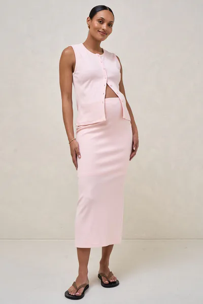 Bae the Label Storyline Midi Skirt - Pink*