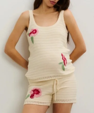 Bump City HATCH: The Cecilia Tank (Sand + Floral)