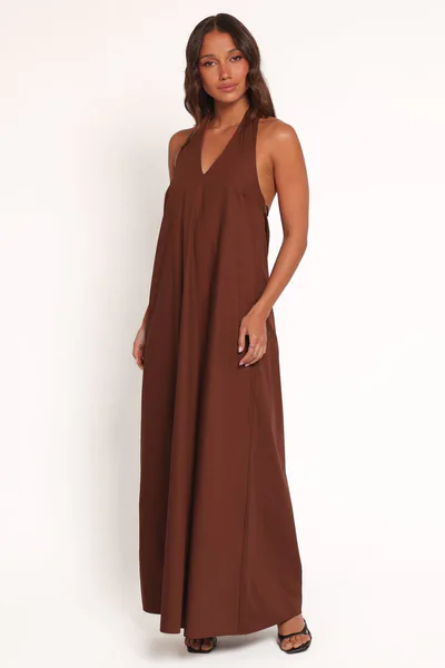 Petal & Pup Kaida Maxi Dress - Espresso