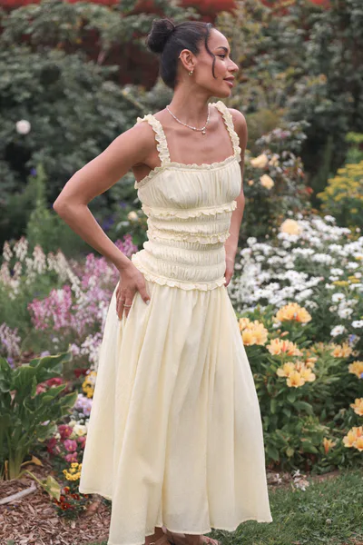 Petal & Pup Enola Gather Midi Dress