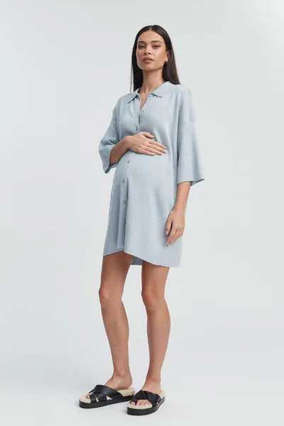 Legoe Heritage Kimono Knit Dress (Mineral Blue) - FINAL SALE