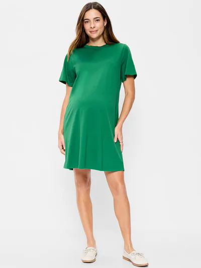 Old Navy Maternity Vintage Crew-Neck Mini T-Shirt Dress