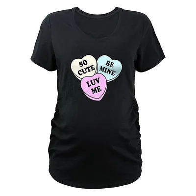 Kohl's Maternity Valentine's Day Candy Hearts Graphic Tee